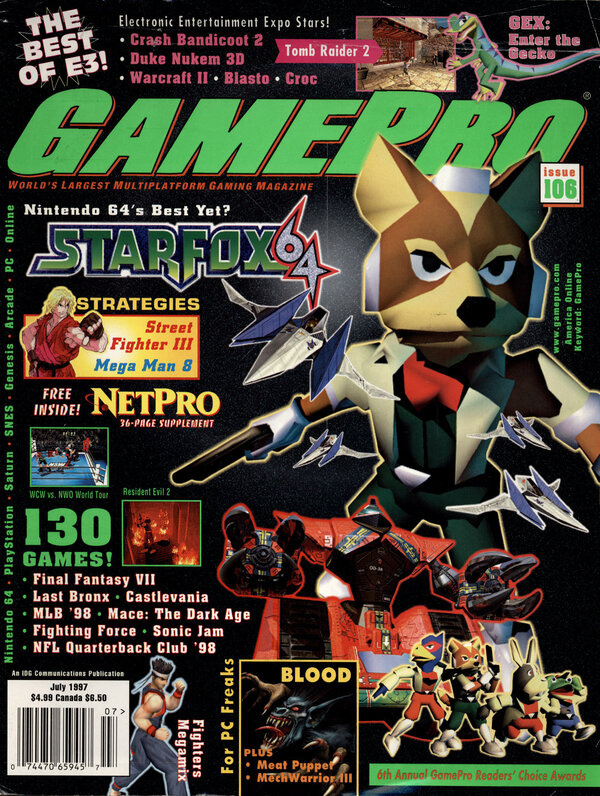 GamePro 106 (Jul 1997) Star Fox 64 cover